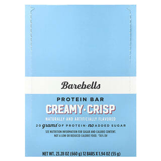 Barebells, Protein Bar, Creamy Crisp, 12 Bars, 1.94 oz (55 g) Each