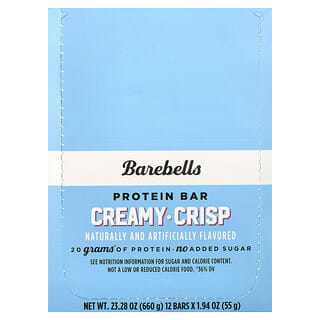 باربيلز‏, Protein Bar, Creamy Crisp, 12 Bars, 1.94 oz (55 g) Each