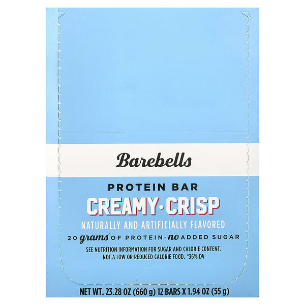 Barebells, Protein Bar, Creamy Crisp, 12 Bars, 1.94 oz (55 g) Each