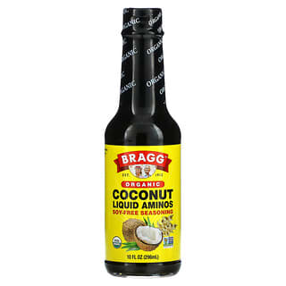 Bragg, Органические кокосовые жидкие аминокислоты, приправы без сои, 10 жидких унций (296 мл)