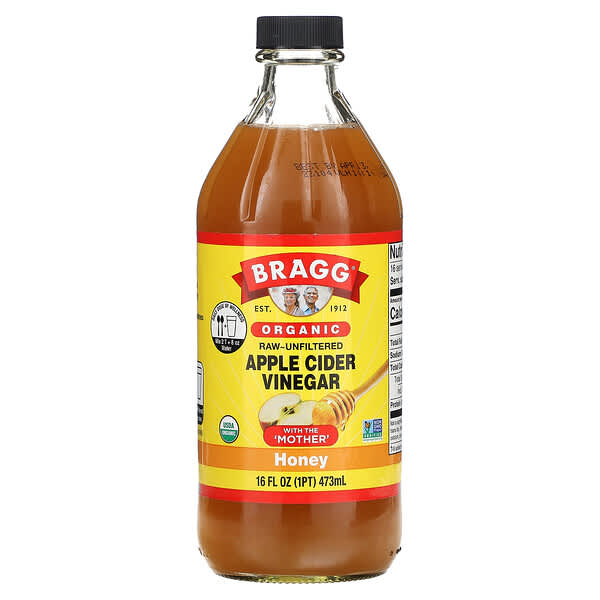Bragg, Organic Apple Cider Vinegar With The 'Mother', Honey, 16 fl oz (473 ml)
