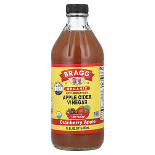 Bragg, Organic Apple Cider Vinegar With The „Mother“, Bio-Apfelessig mit der „Mutter“, Cranberry-Apfel, 473 ml (16 fl. oz.)