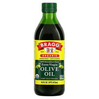 Bragg‏, "שמן זית כתית אורגני, 473 מ""ל (16 אונקיות נוזל)"