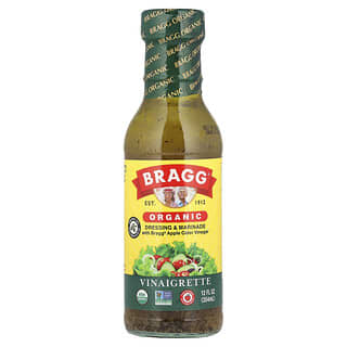 Bragg, Aderezo y adobo orgánico con vinagre de sidra de manzana, vinagreta, 354 ml (12 oz. Líq.)