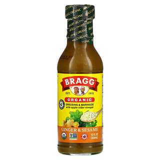 Bragg, Organic Dressing & Marinade with Apple Cider Vinegar, Ginger & Sesame, 12 fl oz (354 ml)