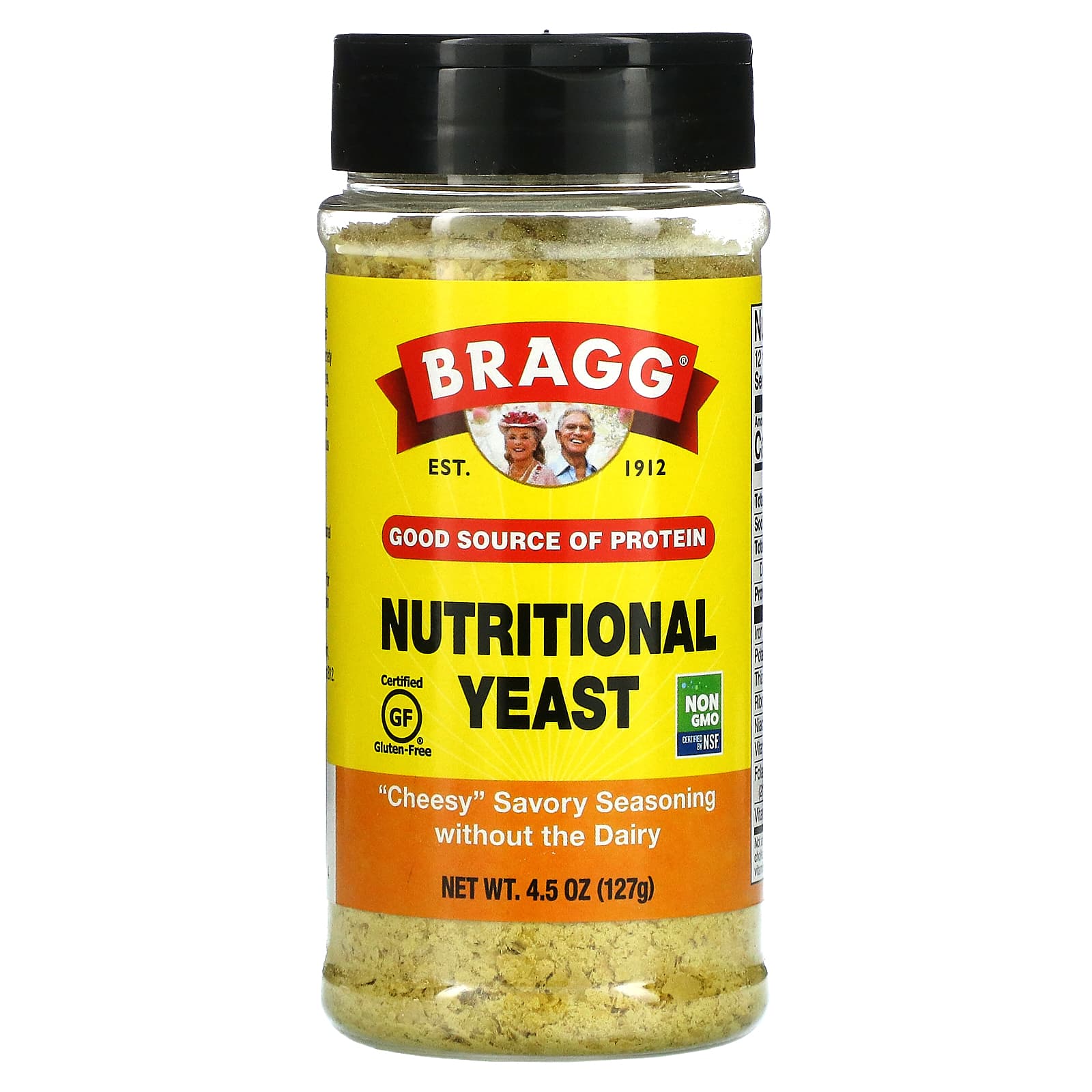  Levadura nutricional de Bragg, condimento premium, 4.5 onzas :  Comida Gourmet y Alimentos
