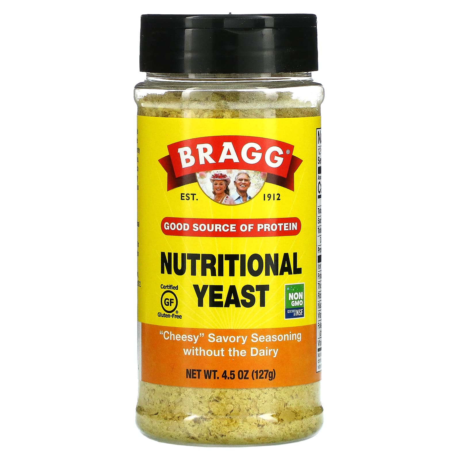 Bragg Nutritional Yeast – 4.5 Oz (127g), Non-GMO, Exp 12/2026, Seasoning