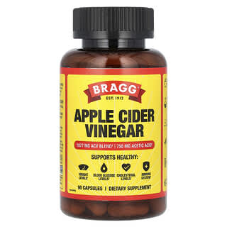Bragg, яблучний оцет, 90 капсул