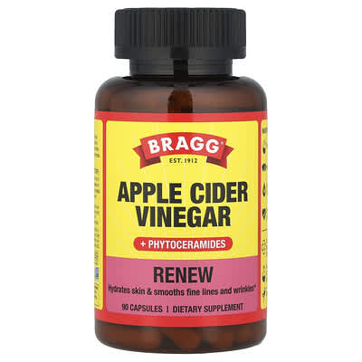 Bragg, Revitalize, Apple Cider Vinegar + Phytoceramides, 90 Capsules