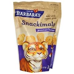 Barbara's Bakery, Snackimals, Animal Cookies, Peanut Butter, 7.5 oz (213 g) (Discontinued Item) 