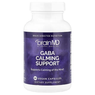 BrainMD, Gaba Calming, успокаивающий продукт, 90 веганских капсул