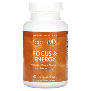 BrainMD, Concentration et énergie, 120 capsules vegan