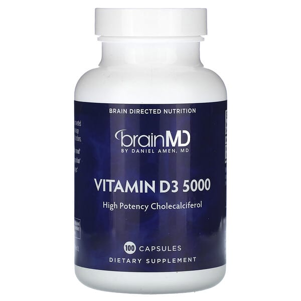 Vitamin D3 5000, 125 mcg (5000 IU), 100 Capsules