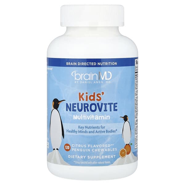 BrainMD, Kids, Neurovite Multivitamin, Citrus, 120 Penguin Chewables — product photo 1