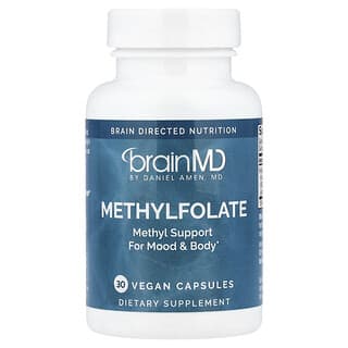 BrainMD, Metilfolato, 30 cápsulas veganas (5000 mcg por cápsula)