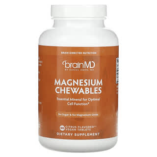 BrainMD, Magnesium-Kautabletten, Zitrus, 60 vegane Tabletten