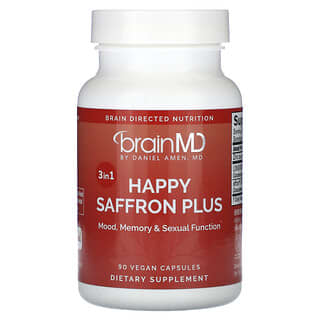 BrainMD, Happy Saffron Plus, 90 vegane Kapseln
