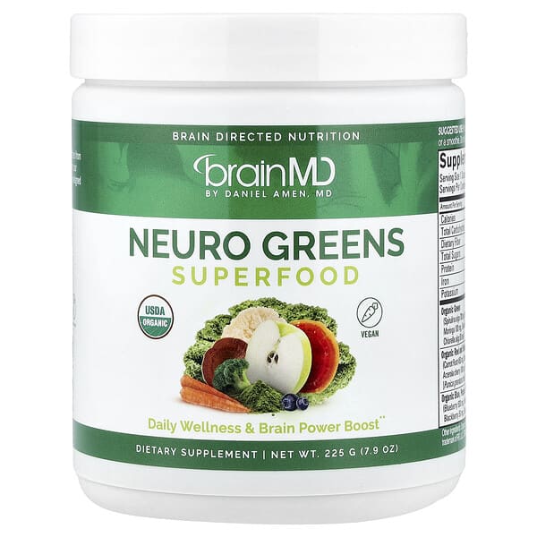 BrainMD, Neuro Greens Superfood, 7.9 oz (225 g) — product photo 1
