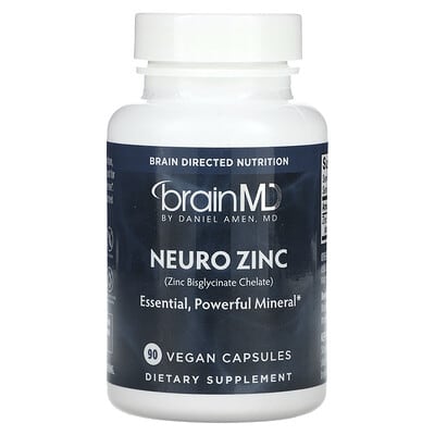 BrainMD, Neuro Zinc (Zinc Bisglycinate Chelate), 25 mg, 90 Vegan Capsules