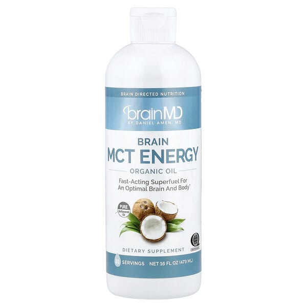 BrainMD, Brain MCT Energy，有機油，16 液量盎司（473 毫升）