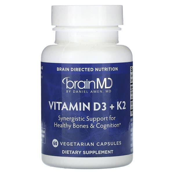 Vitamin D3 + K2, 60 Vegetarian Capsules