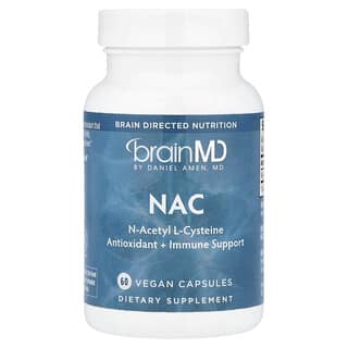BrainMD, NAC, 600 mg, 60 веган капсули