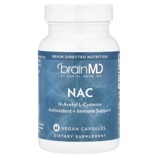 BrainMD, NAC, 60 Vegan Capsules (600 mg per Capsule)