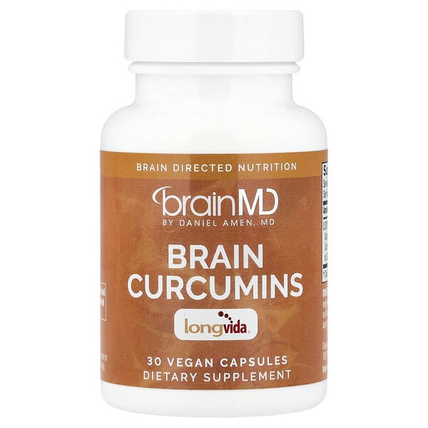 BrainMD, Brain Curcumins, 30 Vegan Capsules (400 mg per Capsule) — product photo 1