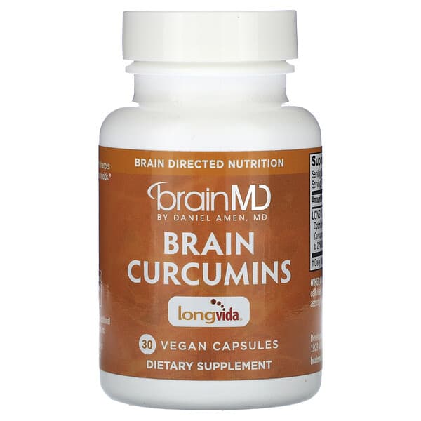 Brain Curcumins, 30 Vegan Capsules (400 mg per Capsule)