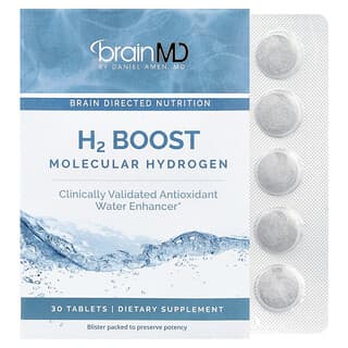 BrainMD, H2 Boost molekuláris hidrogén, 30 tabletta