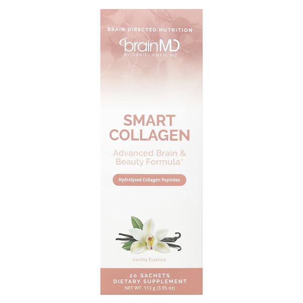 BrainMD Smart Collagen, Vanilla Essence, 20 Sachets, 5.6 g Each