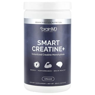 BrainMD, Smart Creatine+, Smart Creatine+, Sin sabor, 350 g (12,35 oz)