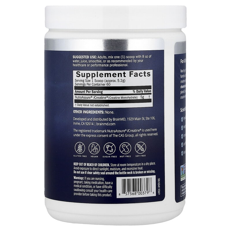 BrainMD スマートクレアチンプラス プレーン 309 g | iHerb