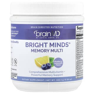 BrainMD, Bright Minds™ 기억력 멀티, 블루베리 레모네이드, 158.4g(5.59oz)