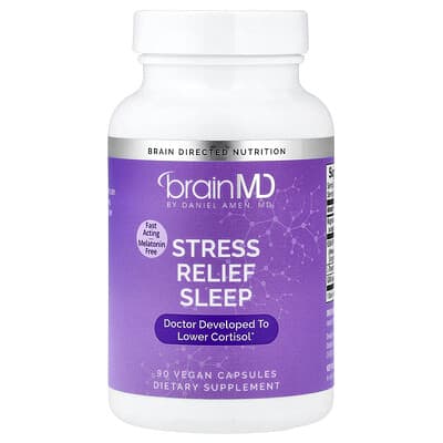 BrainMD, Stress Relief Sleep Aid, 90 Vegan Capsules