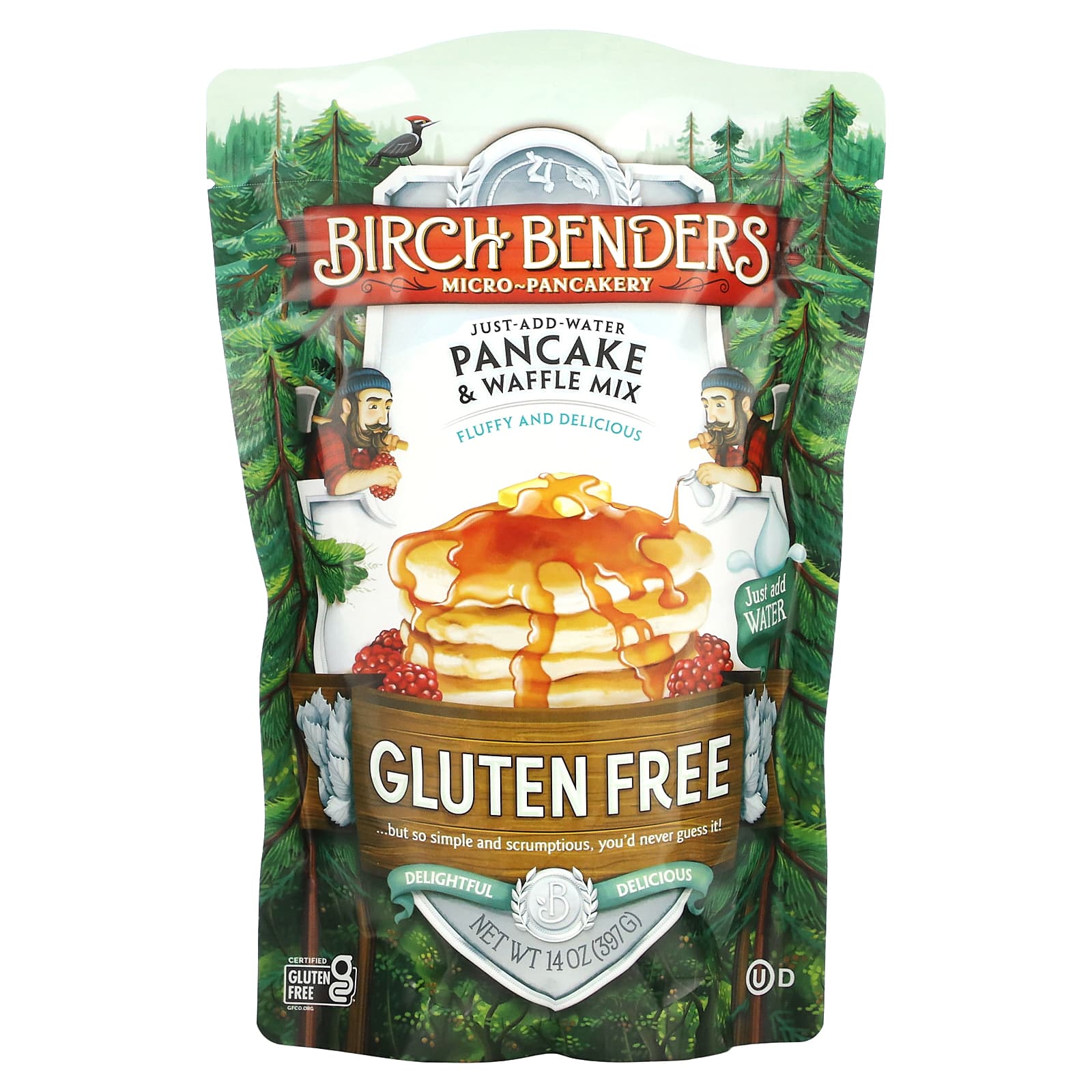 Birch Benders, Pancake & Waffle Mix, Gluten Free, 14 oz (397 g)