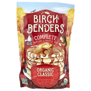 Birch Benders, Mezcla orgánica para preparar panqueques y waffles, Receta clásica, 454 g (1 lb)