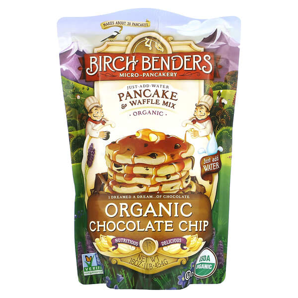 Birch Benders, 煎餅和鬆餅粉，有機巧克力碎，1 磅（454 克）