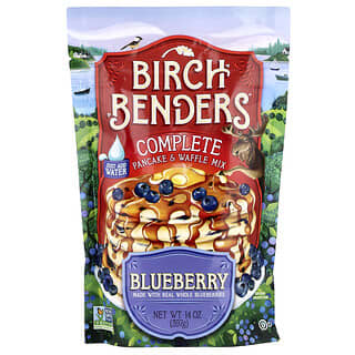 Birch Benders, Complete Pancake & Waffle Mix, Blueberry, 14 oz (397 g)