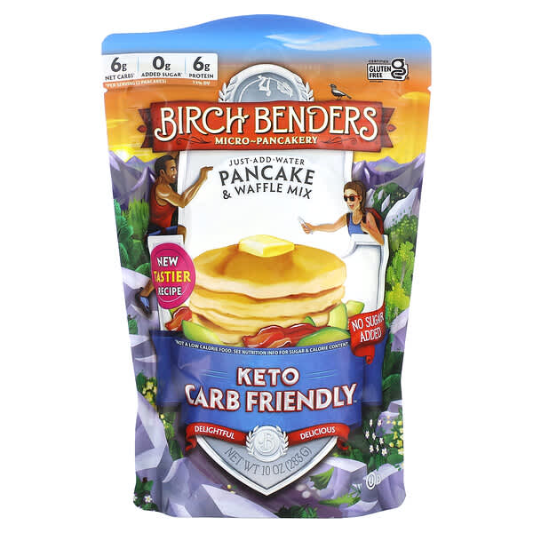 Birch Benders‏, مزيج الفطائر والوافل ، نظام كيتو الغذائي ، 10 أونصة (283 جم)