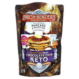 Birch Benders, Mezcla para panqueques y gofres, Cetogénico, Chispas de chocolate`` 283 g (10 oz)