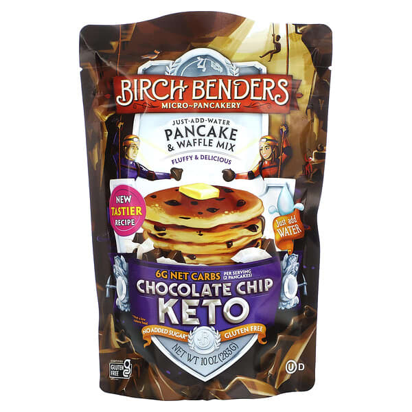 Birch Benders, 煎餅和鬆餅粉，生酮，巧克力碎，10 盎司（283 克）