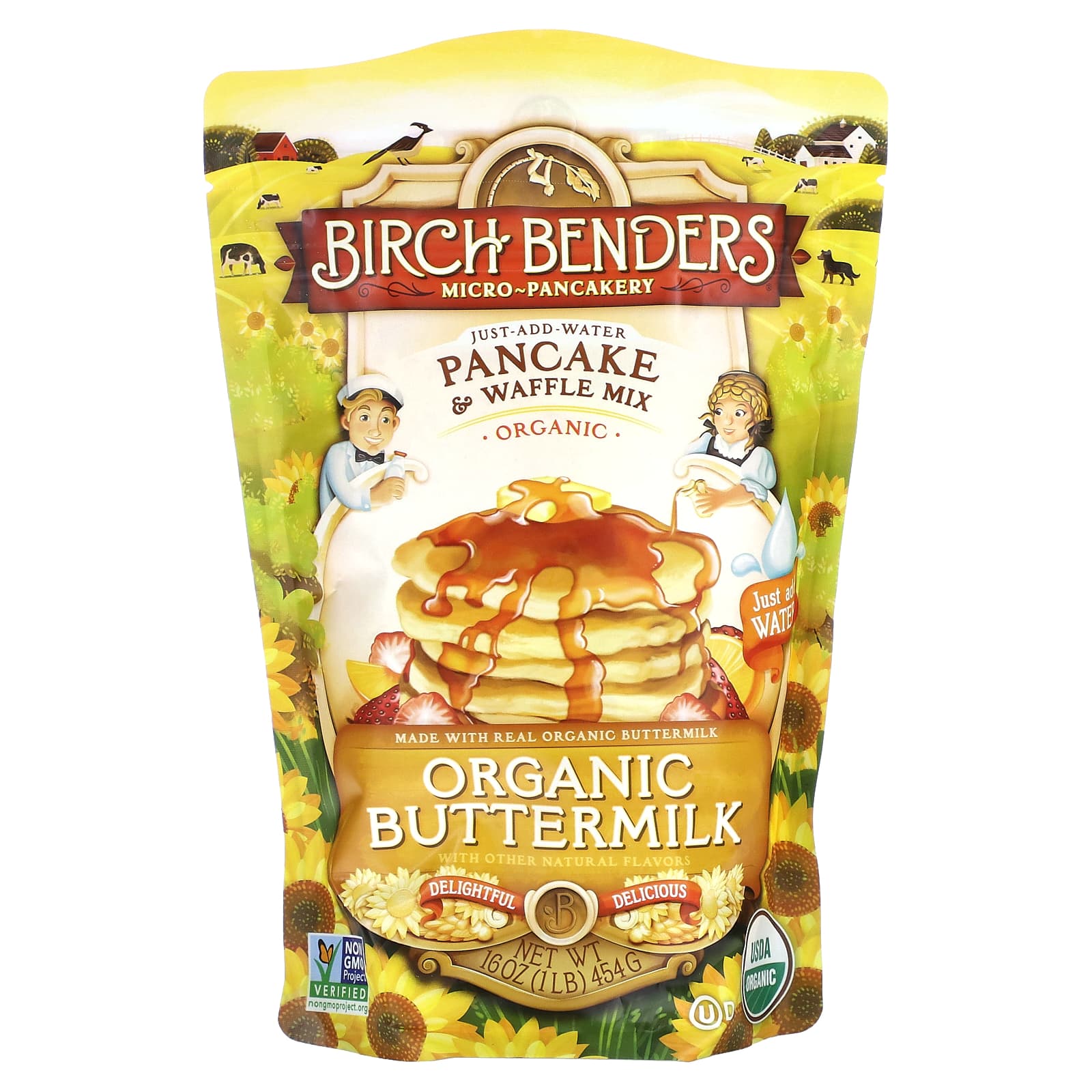 Birch Benders Pancake And Waffle Mix Organic Buttermilk 1 Lb 454 G