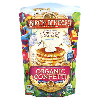 Birch Benders, Mélange à crêpes et gaufres, Confettis biologiques, 397 g