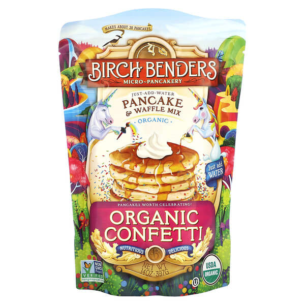 Birch Benders, Pancake & Waffle Mix, Organic Confetti, 14 oz (397 g)