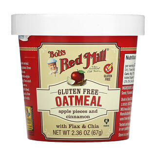 Bob's Red Mill, Oatmeal Cup，苹果片和肉桂，2.36 盎司（67 克）