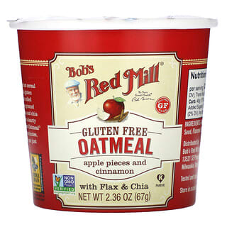 Bob's Red Mill, Oatmeal Cup, Apple Pieces and Cinnamon, 2.36 oz (67 g)