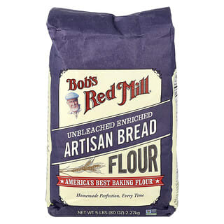 Bob's Red Mill, Tepung Roti Artisan, Tidak Dikelantang, Diperkaya, 2,27 kg (2,27 kg)