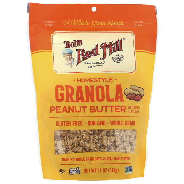 Bob's Red Mill, Homestyle Granola, Peanut Butter, 11 oz (312 g)