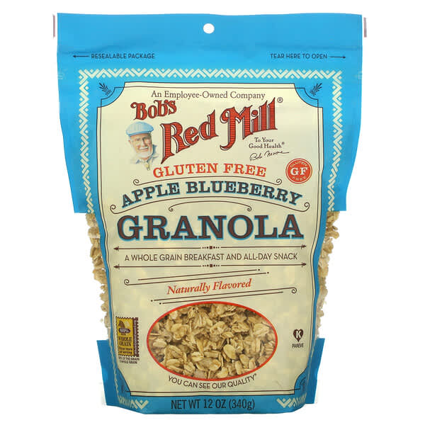 Bob's Red Mill, Gluten Free Granola, Apple Blueberry, 12 oz (340 g)